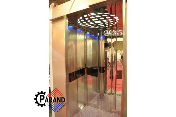 کابین آسانسور مسی رزگلدی استیل طرح ارشیا
