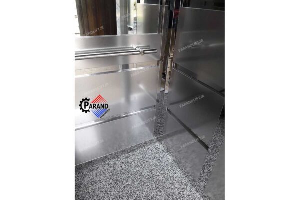 کابین آسانسور استیل سیلور نقره ای کامل طرح البرز