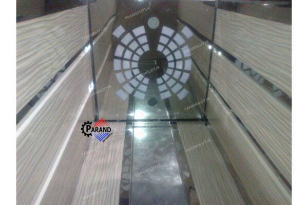 کابین آسانسور ام دی اف استیل روشن طرح توسکا